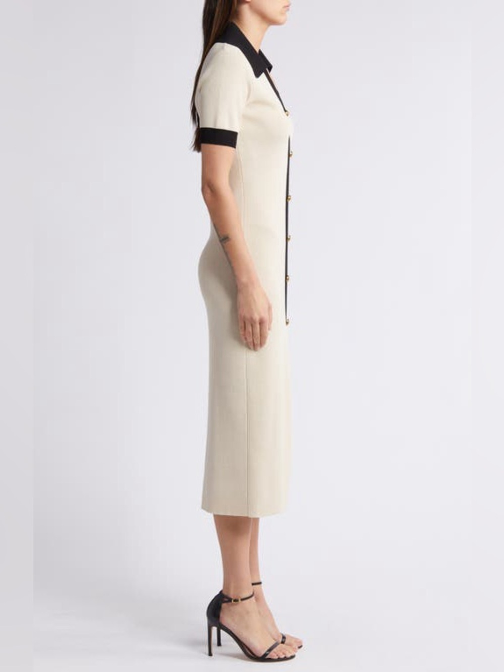 Zoe and Claire Cream Collared Button Front
Sweater Dress NWT - Picture 3 of 5